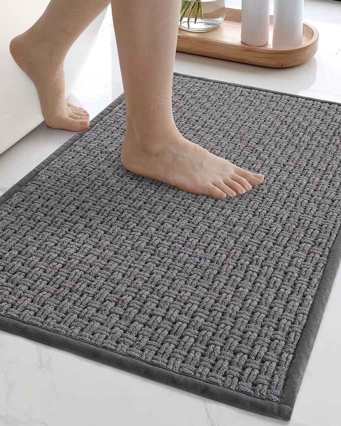 Omgoods - Absorberende Badmat 40 x 60 cm, Grijs