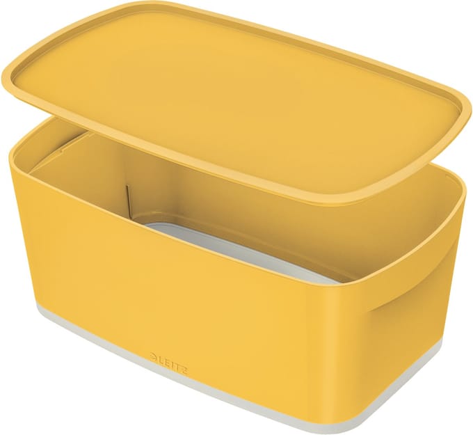 Leitz MyBox Cosy Klein met Deksel, Opbergdoos Warm geel