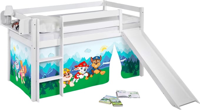Halfhoogslaper Paw Patrol met tent en glijbaan
