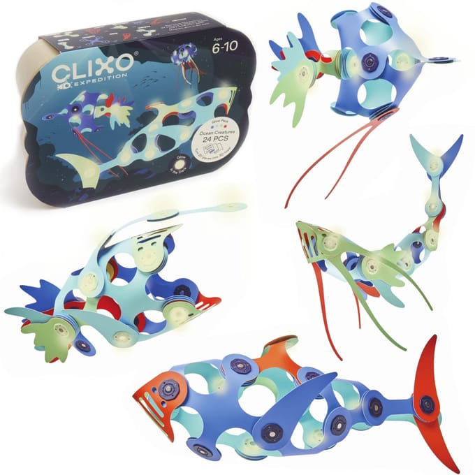 Clixo | Ocean Creatures | Set van 24