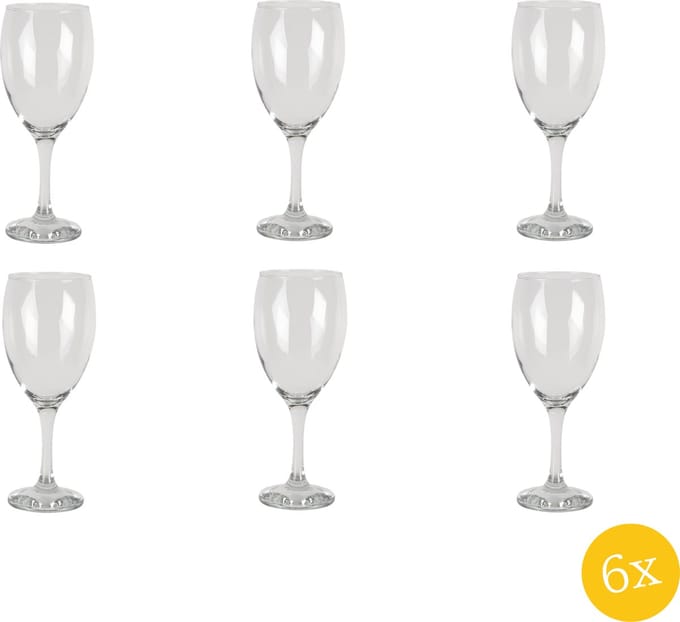 Clayre & Eef Wijnglas set van 6 stuks 530 ml Glas Wijnkelk