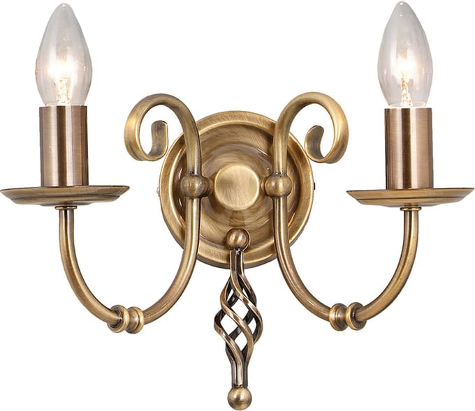 Bohemian Kroonluchter - Steady Lighting - Metaal - Bohemian - E14 - L: 36cm - Voor Binnen - Woonkamer - Eetkamer - Brons