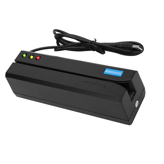 MSR605X Magnetische Stripkaartlezer LED Indicator Magneetstripschrijver 3 Sporen black