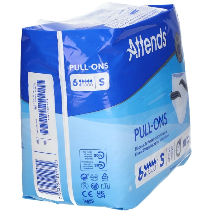 Attends® Slip Pull-Ons 6 Small 18 Incontinentieslip