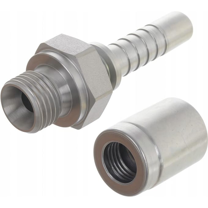 Rosfix Persfitting Krimptulej - G1/4 m, DN6 - Staal 12,3x16x27 mm, Hoge Druk