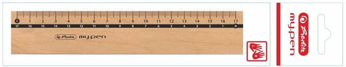 Herlitz Houten Liniaal 17cm - Natuurlijk en Duurzaam