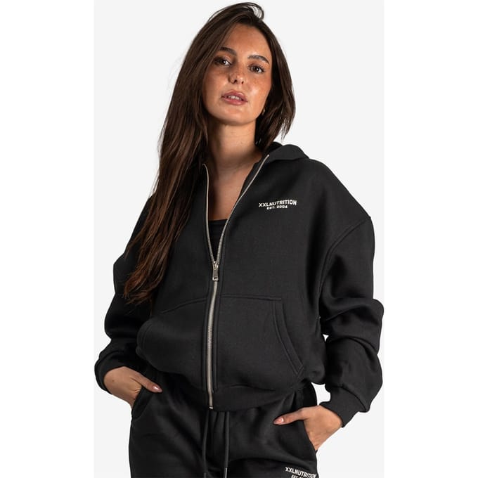 XXL Sportswear Athleisure Jacket - Black Zwart S