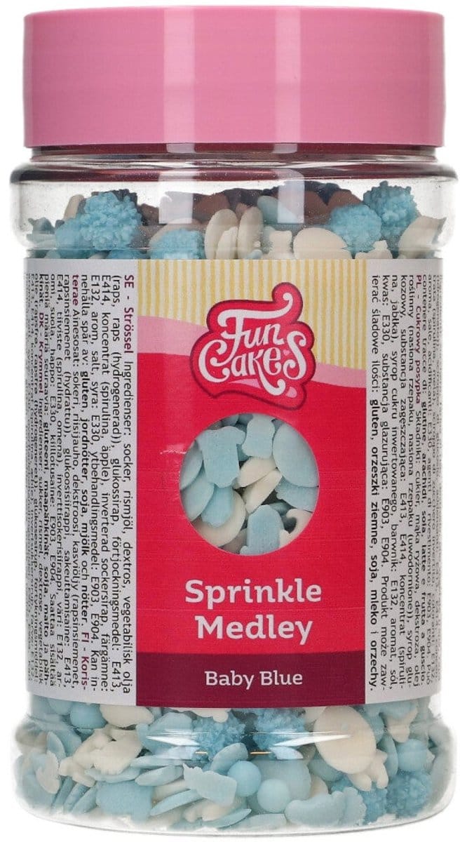 FunCakes Sprinkle Medley - Baby Blauw - 180g - Eetbare Taartdecoratie