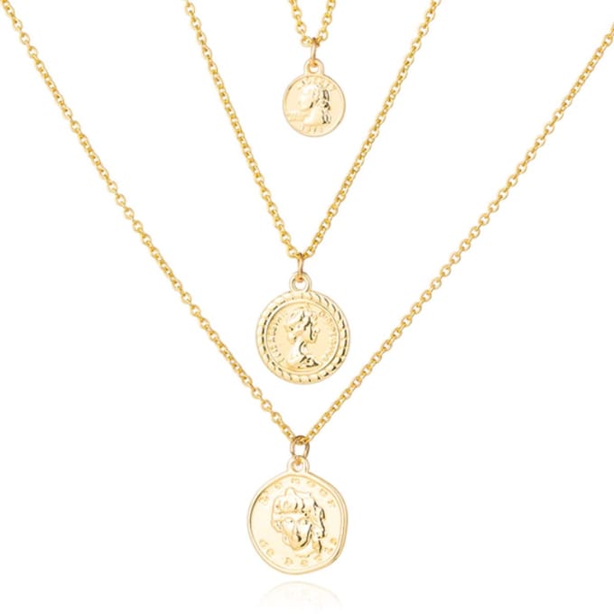 Multilayer Ketting Coins LGT JWLS - 3 lagen
