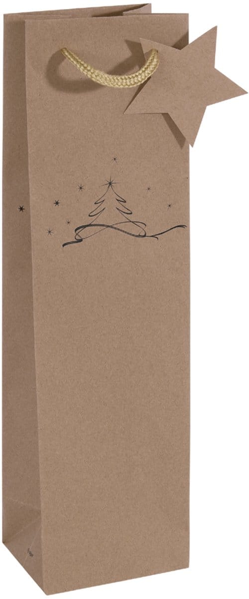 Kartonnen flessentas 'Kerstboom'