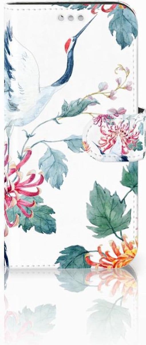 Samsung Galaxy S7 Telefoonhoesje met Pasjes Bird Flowers