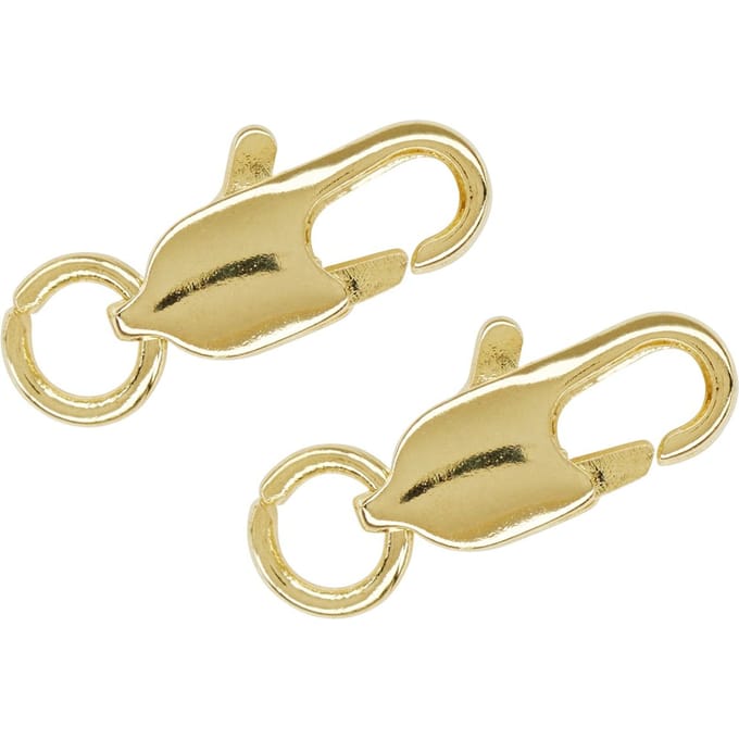 Kreeftsluiting, 2 stuks - Goud