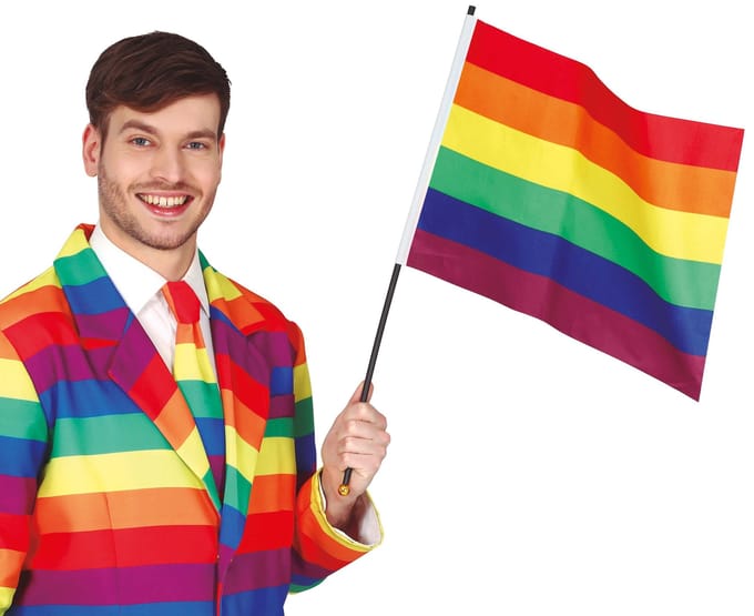 Kleurrijke Regenboog Vlag Parade Gelijkheid Lgbt 45X35