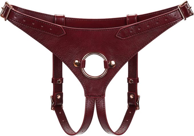 Liebe Seele - Wine Red - Exclusief leren Strap-On Harnas