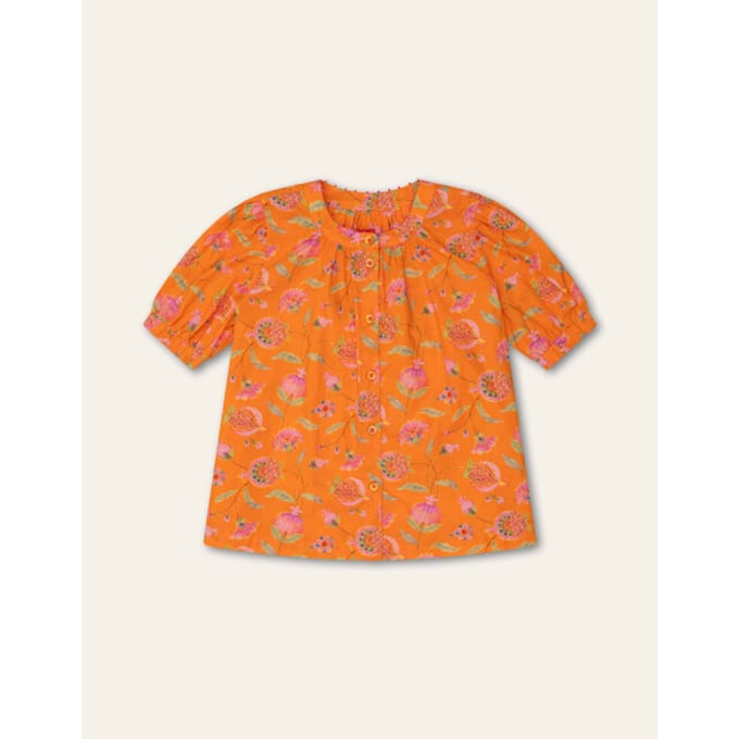 Oilily Beso Blouse- maat110/5yr Vibrant Oranje