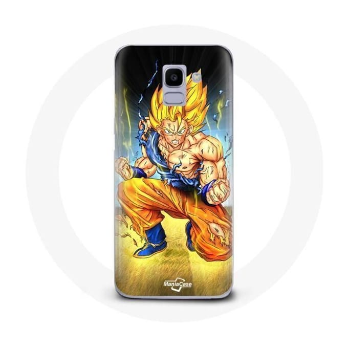 Coque pour Samsung Galaxy A6 2018 Son goku dragon ball corps enervé