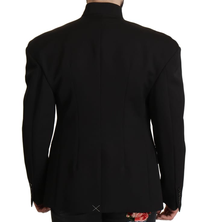 Dolce & Gabbana Zwarte Wollen Eéngels Jasje Heren Blazer