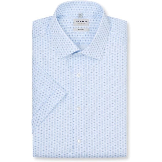 slim fit zakelijk hemd in all-over look met kentkraag