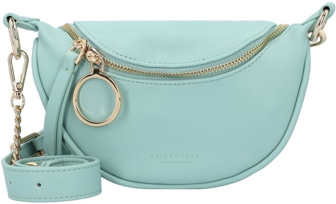 SEIDENFELT MANUFAKTUR Schoudertas Skien II Aqua Mint / Gold Turquoise