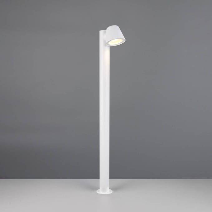 Trio Lighting Tuinpadverlichting Beni, mat wit, hoogte 100 cm, metaal