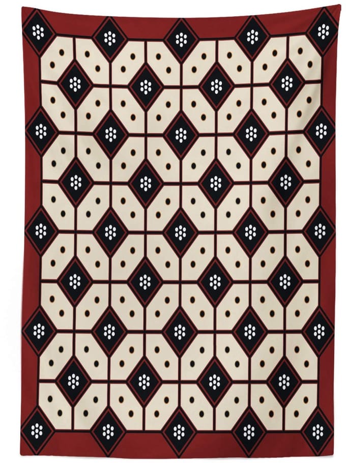ABAKUHAUS Tafelkleed – Javaanse Batik – 140x240 cm – satijnmix, wasbaar