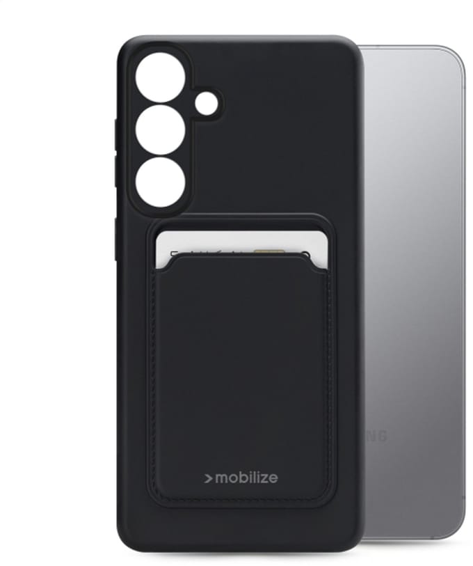 Mobilize Rubber Gelly Card Case - Geschikt voor Samsung Galaxy S26+ 5G - Matt Black