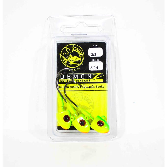 Tackle Tactics TT Demonz jighead 3/8oz 3/0H 3/pack grafiek (7655)