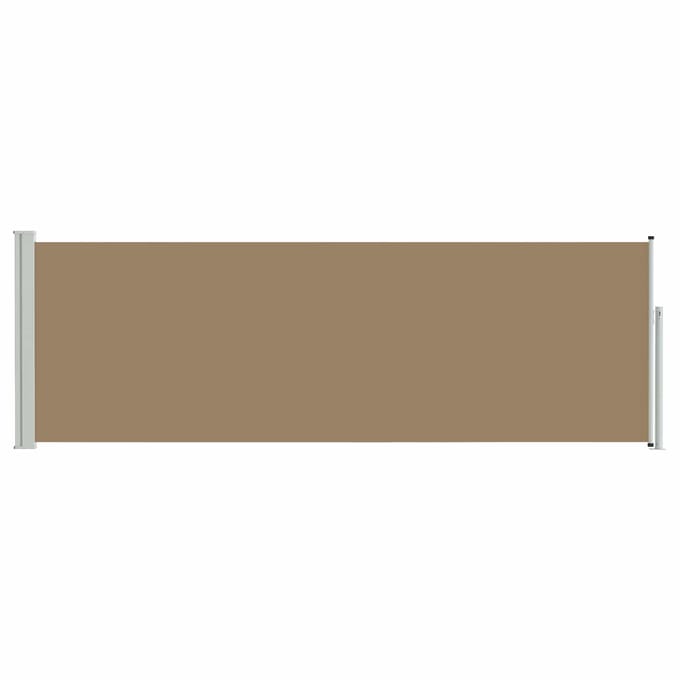 vidaXL - Uittrekbaar - Zijscherm - Rechthoekig - 500 - x - 100 - cm - Polyester - Taupe