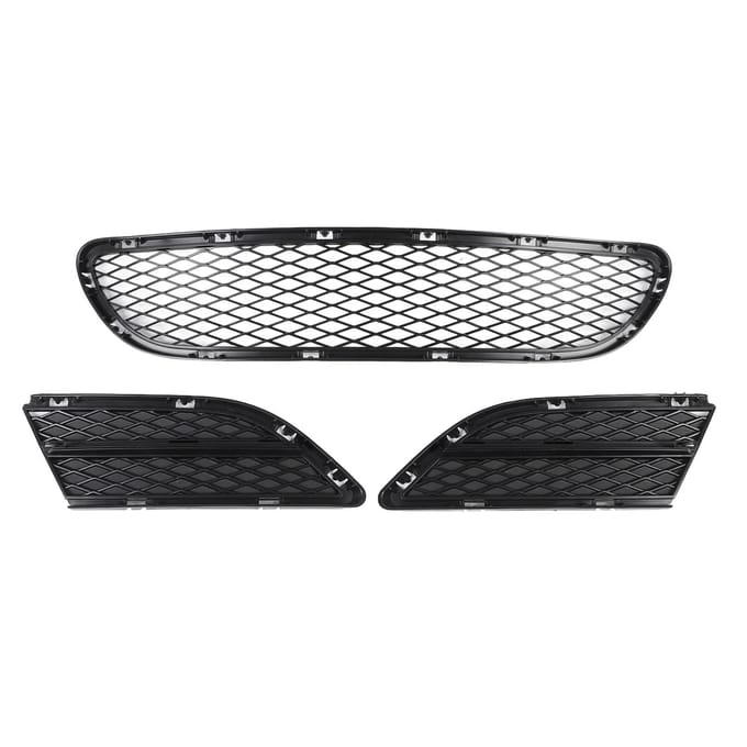 Grille Inférieure de Pare-chocs Avant 51117198906 Calandre Avant avec Grille de Phare Antibrouillard pour Série 3 E90 E91 2009‑2012 black