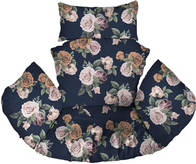 FEROCITY - Hangstoel Kussen - Hangstoelkussen - Tuincocon Kussen - Schommelkussen - Polyester - Rosen