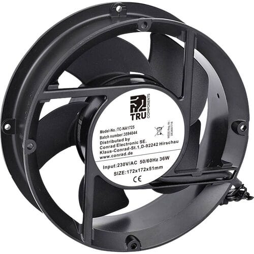 TRU COMPONENTS TC-NA1725 Axiaalventilator 230 V/AC 336 m³/h (l x b x h) 172 x 172 x 51 mm