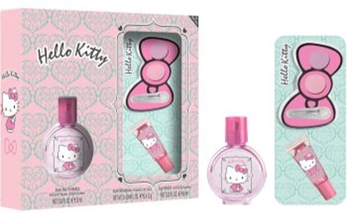 Hello Kitty Eau De Toilette Box 30 Ml + Schaduw Oogschaduw Palette 2 x 1,2 G + Lipgloss 6 Ml