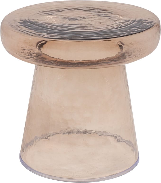 WOOOD Loma Bijzettafel - Glas - Bruin - 38x40x40