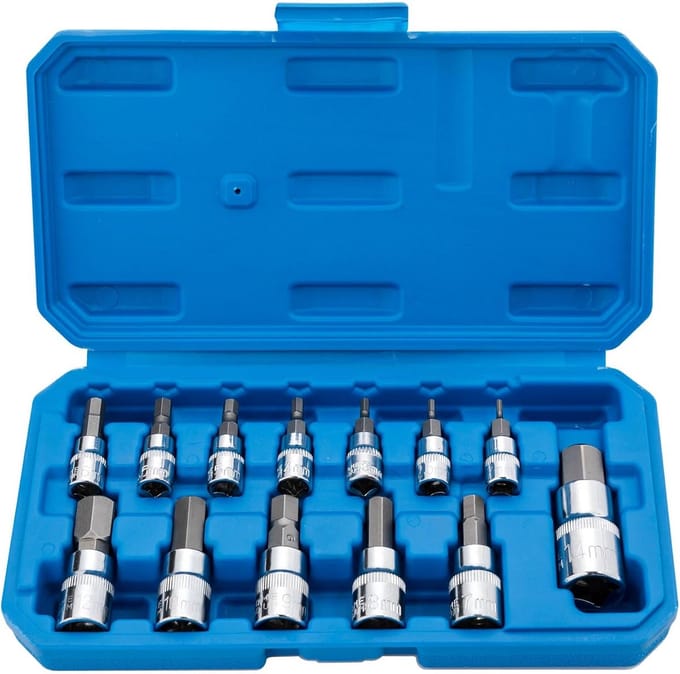 Premium 13-delige Hex Bit Socket Set voor Metalen 2mm - 14mm