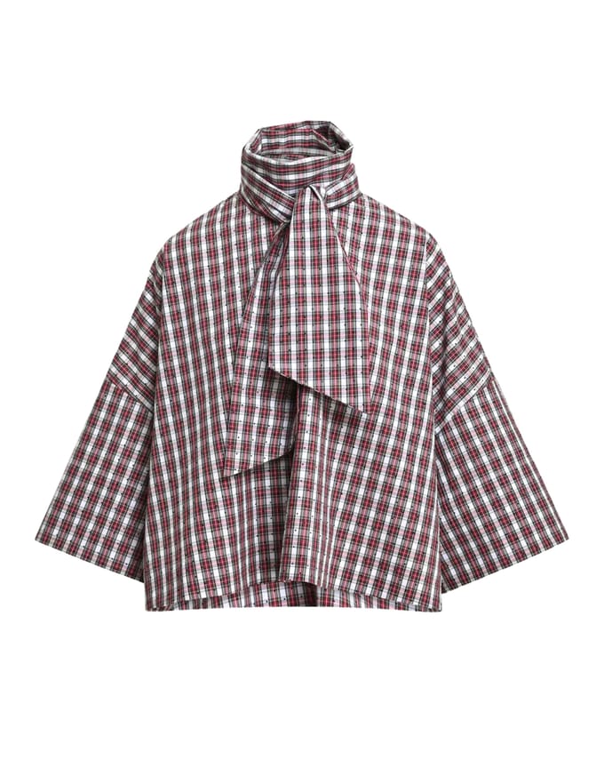 Essentiel Antwerp Pussy Bow Tie Top Tops Rood Kefir