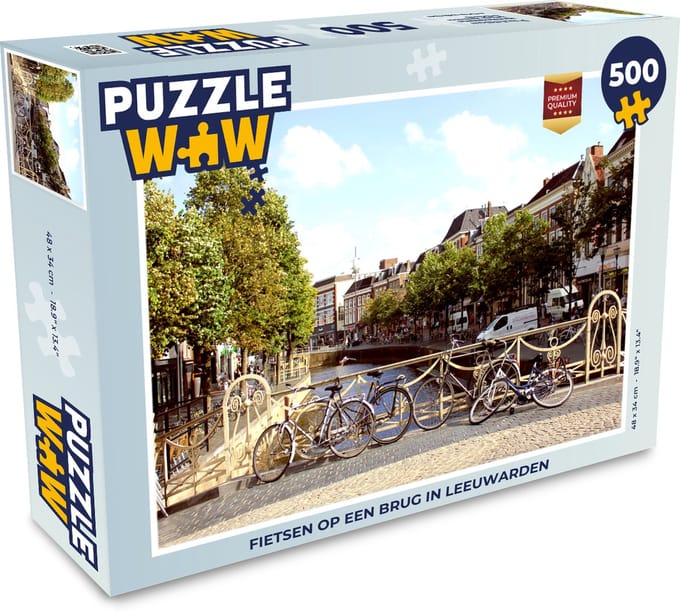 Puzzel Leeuwarden - Brug - Fiets - Legpuzzel - Puzzel 500 stukjes