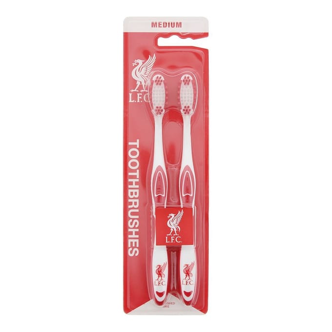 Set Duo, Epl, Liverpool, Brosse à dents, Blanc & Rouge, 2 pièces