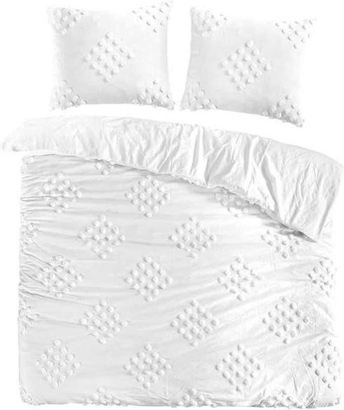 Papillon Helsinki - Dekbedovertrek - Eenpersoons - 140x200/220 cm - Wit