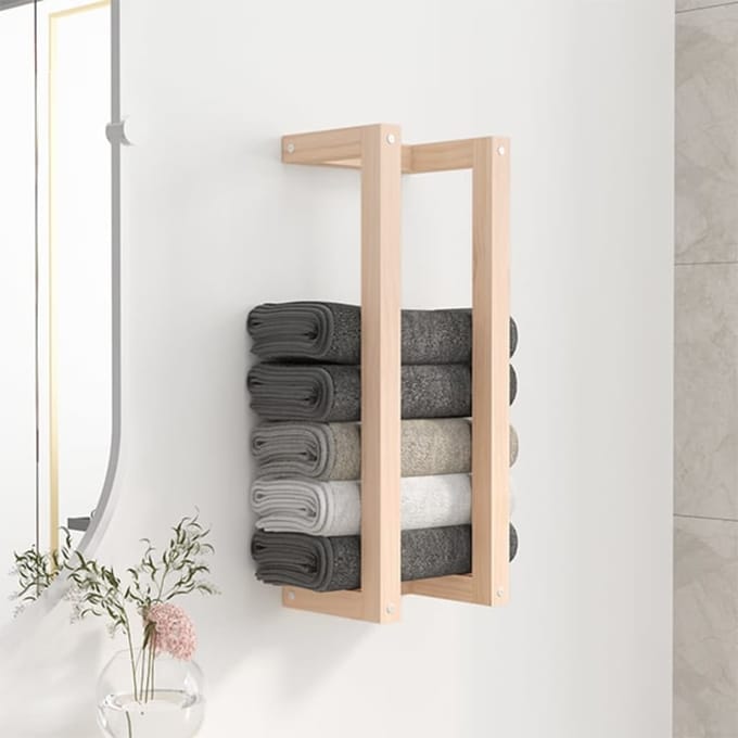 vidaXL - Handdoekenrek - 23x18x60 - cm - massief - grenenhout