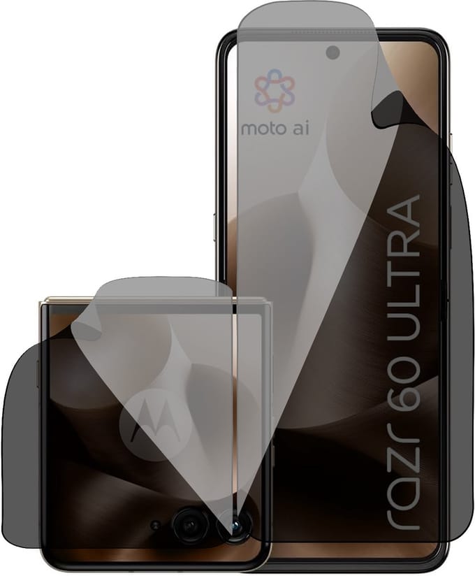 Privacy Screenprotector geschikt voor Motorola Razr 60 Ultra - 1x FlexGuard Screen Protector