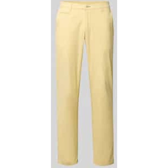 Chino Brax Fabio modern fit geel