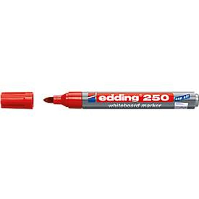 edding whiteboardmarker 250, ronde punt, 10 stuks, rood