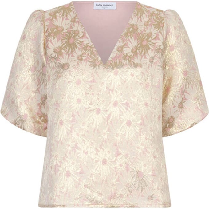 Lofty Manner T-shirt Top Nathalia Rc301 316 Multi Pink Dames Maat - S