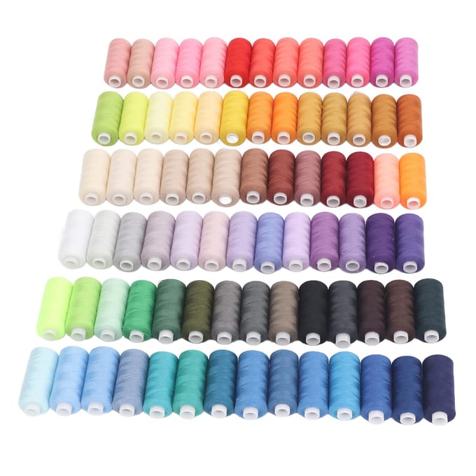 Naaigaren Set 400 Yards 80 Kleuren Polyester Naaimachinegaren voor DIY Handstikken beige