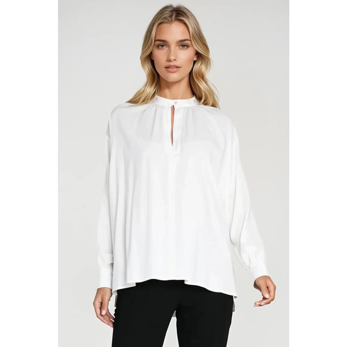 Oversized blouse met plooien voor dames Nife