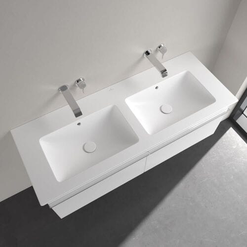 Villeroy & Boch Venticello cabinet double washbasin 130 x 50 cm without tap hole 4111DJ01