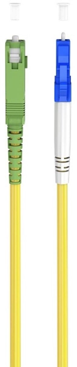 LC/UPC - SC/APC Simplex FTTH kabel | OS2 | geel | LSZH | 0,50 meter