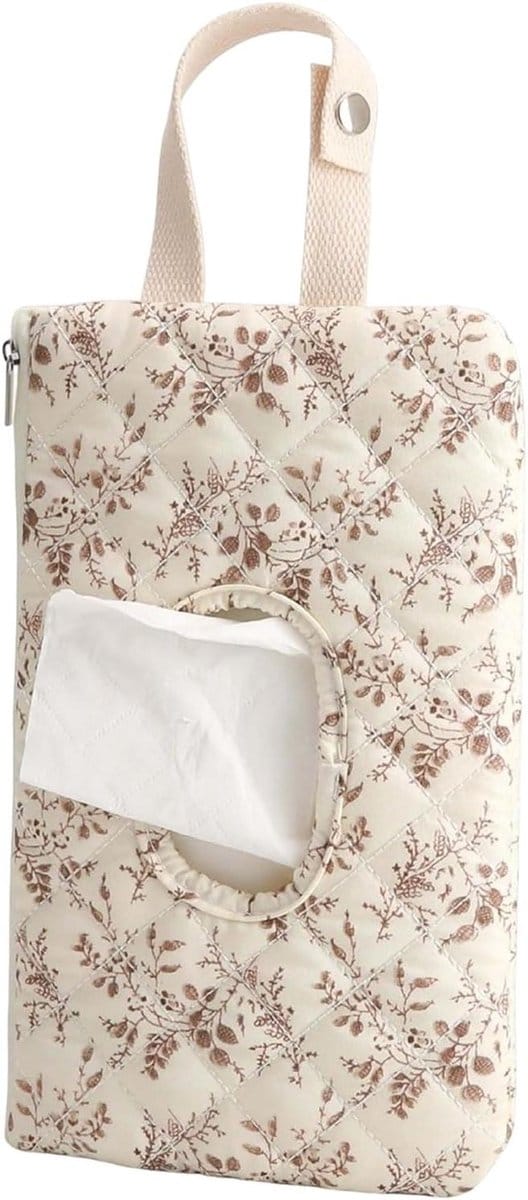 Babydoekjes Dispenser - Herbruikbare Tas - Draagbaar Onderweg - Met Elastische Gesp - 20 x 10 cm - Grijs