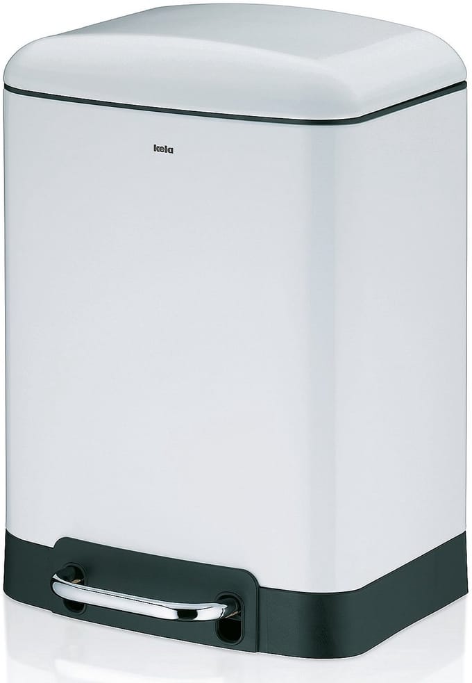 Afvalemmer RVS Wit, 6 L - Kela | Davino
