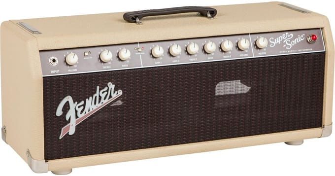 Fender Super Sonic 22 Head Blonde gitaarversterker top